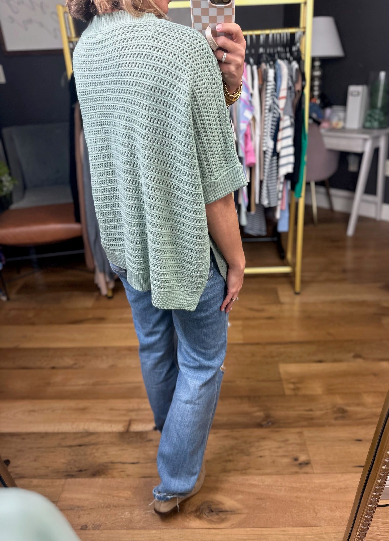 The Right Time Striped Dolman Top - Sage-Wishlist-Anna Kaytes Boutique, Women's Fashion Boutique in Grinnell, Iowa