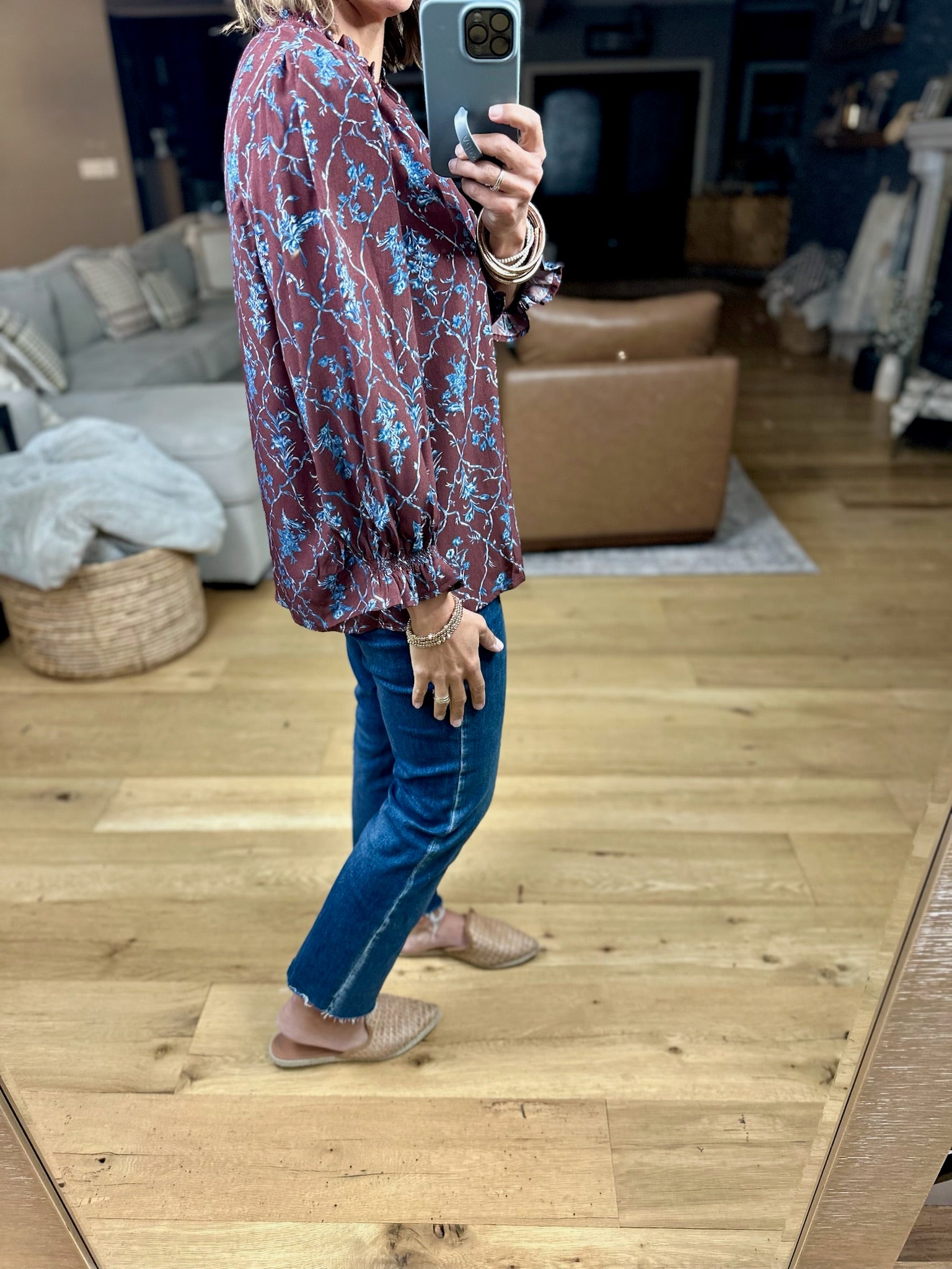 Where We Started Patterned Top-Entro-Anna Kaytes Boutique, Women's Fashion Boutique in Grinnell, Iowa