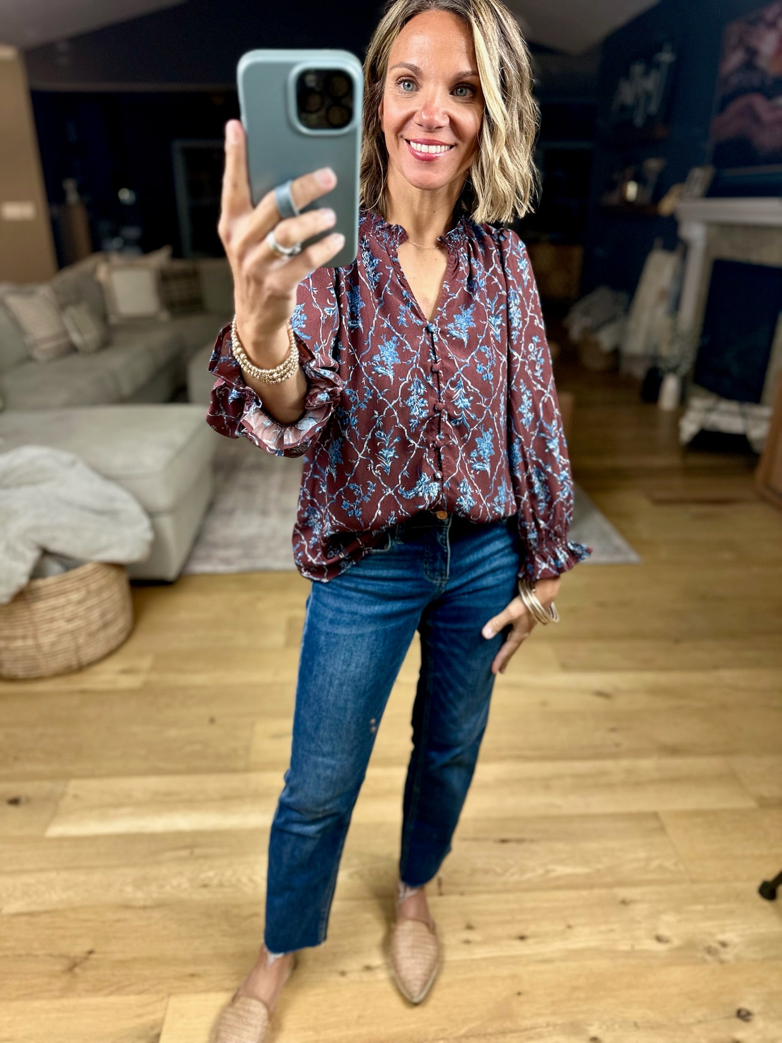 Where We Started Patterned Top-Entro-Anna Kaytes Boutique, Women's Fashion Boutique in Grinnell, Iowa