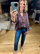 Where We Started Patterned Top-Entro-Anna Kaytes Boutique, Women's Fashion Boutique in Grinnell, Iowa