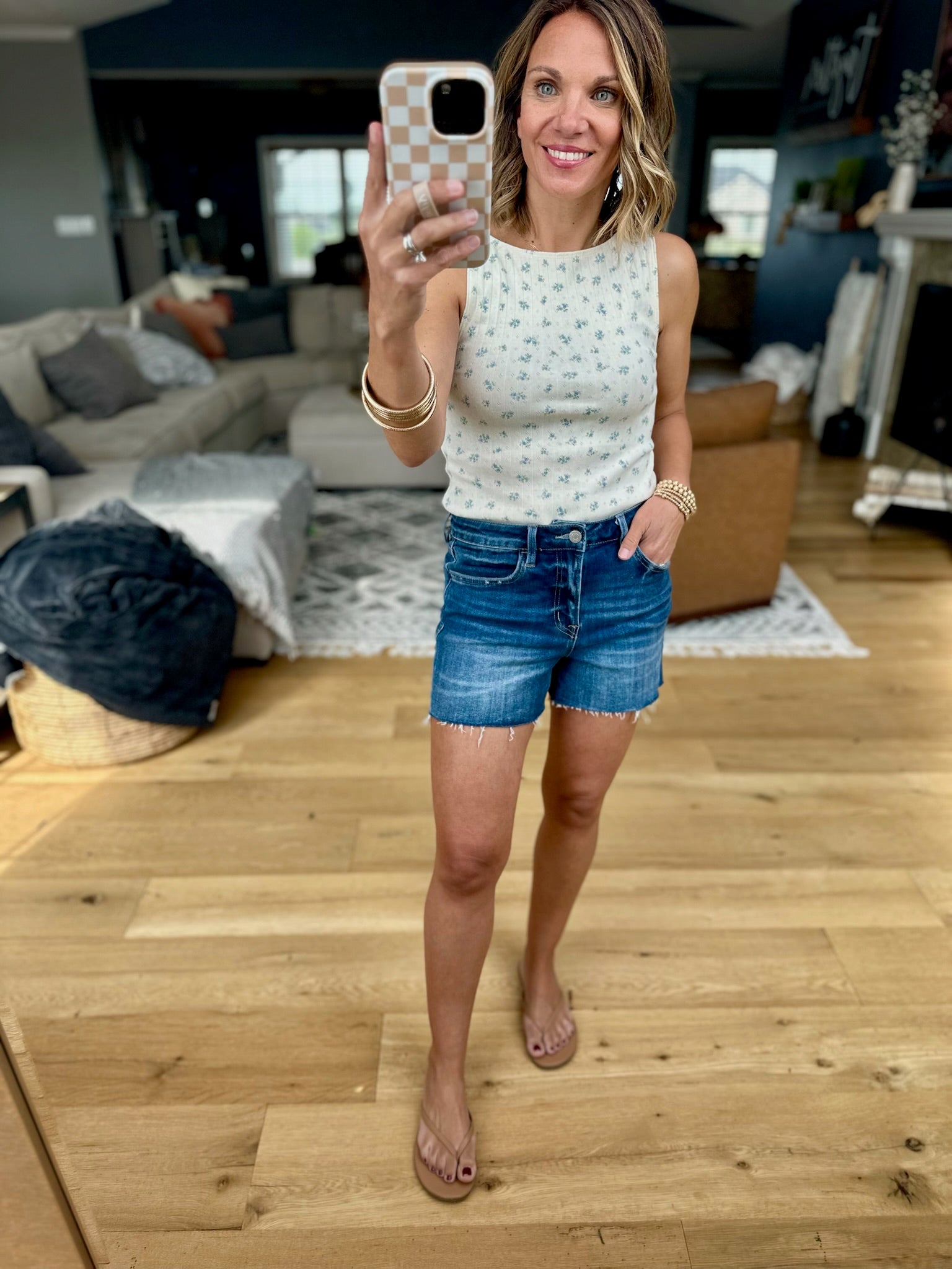 Waiting For You Floral Top - Cream-By Together-Anna Kaytes Boutique, Women's Fashion Boutique in Grinnell, Iowa