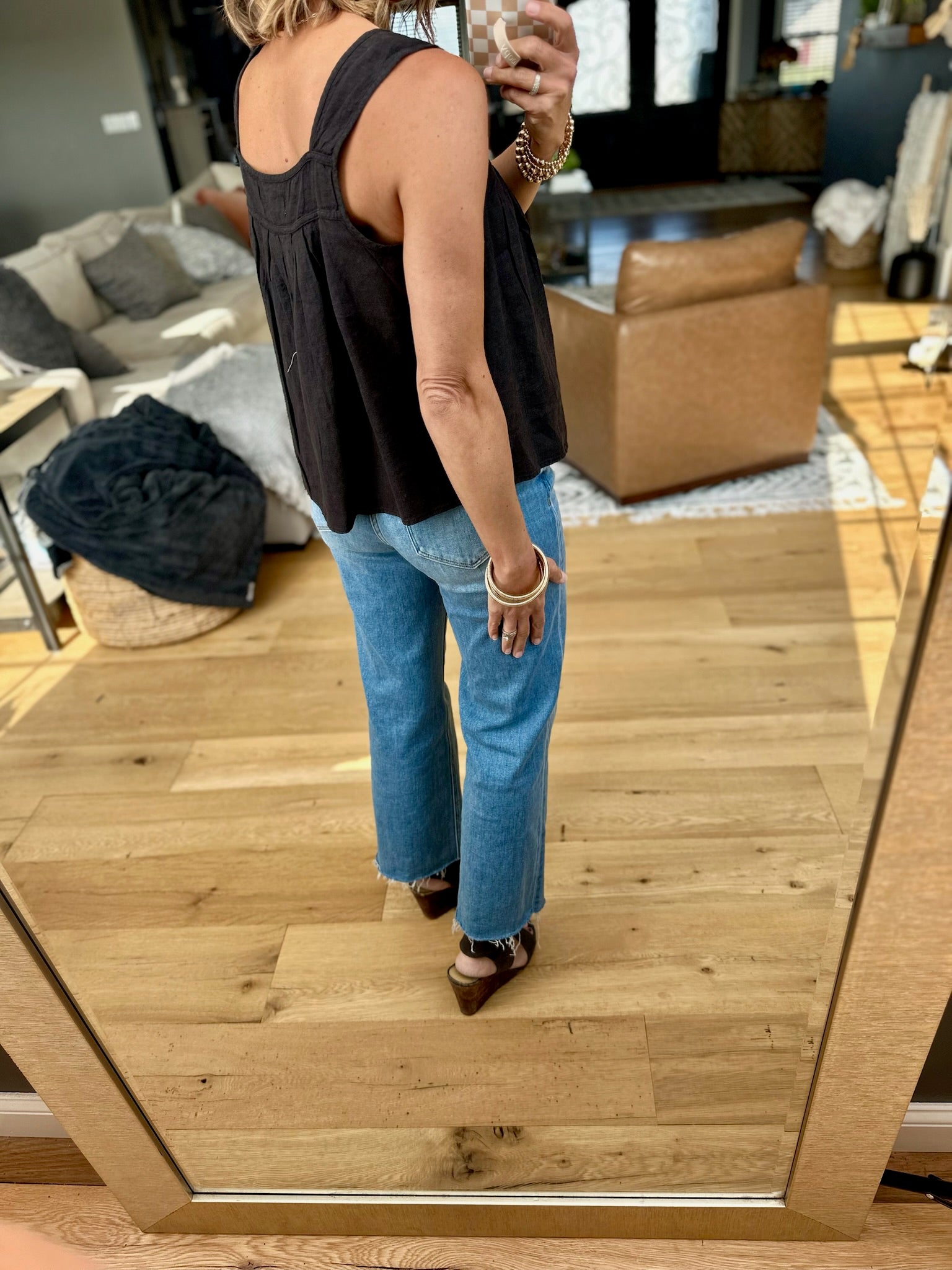 Put You First Flow Top - Black-top-Thread & Supply-Anna Kaytes Boutique, Women's Fashion Boutique in Grinnell, Iowa