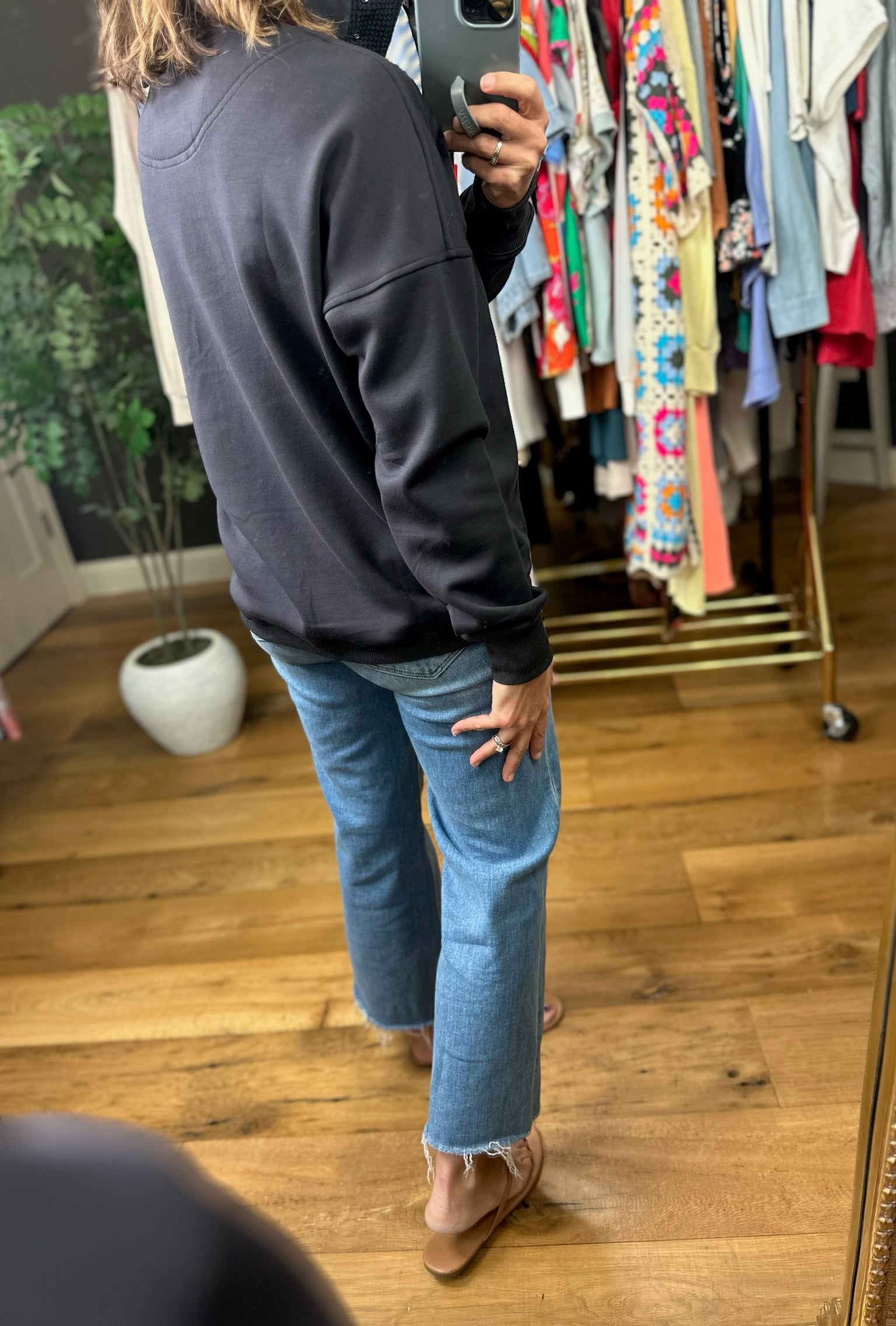 Best Interest Scuba Pullover-Sweaters-Umgee-Anna Kaytes Boutique, Women's Fashion Boutique in Grinnell, Iowa