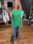 Heard Right Patterned Top - Multiple Options-Short Sleeves-Les Amis T1024-S-Anna Kaytes Boutique, Women's Fashion Boutique in Grinnell, Iowa