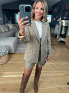 Back to Business Blazer + Short Set-Skies Are Blue-Anna Kaytes Boutique, Women's Fashion Boutique in Grinnell, Iowa