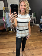 In Rotation Striped Boatneck Top - Multiple Options-Short Sleeves-Staccato 53447b-Anna Kaytes Boutique, Women's Fashion Boutique in Grinnell, Iowa