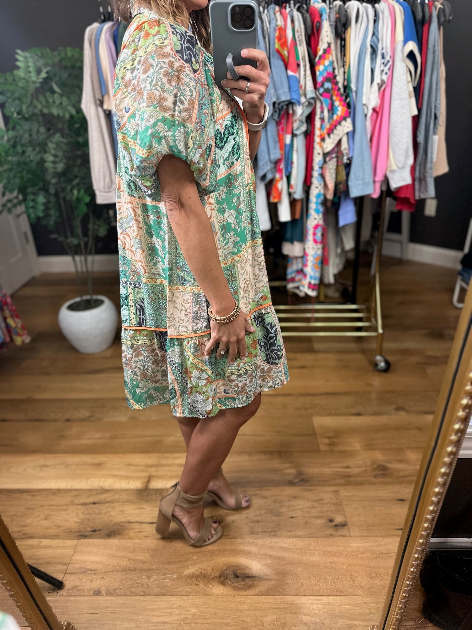 Down My Path Shift Dress-Dresses-Umgee-Anna Kaytes Boutique, Women's Fashion Boutique in Grinnell, Iowa