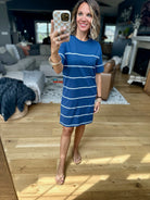 Z Supply Sway Stripe Mini Dress - Blue-Anna Kaytes Boutique-Anna Kaytes Boutique, Women's Fashion Boutique in Grinnell, Iowa