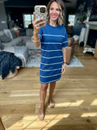 Z Supply Sway Stripe Mini Dress - Blue-Anna Kaytes Boutique-Anna Kaytes Boutique, Women's Fashion Boutique in Grinnell, Iowa