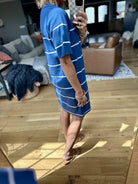 Z Supply Sway Stripe Mini Dress - Blue-Anna Kaytes Boutique-Anna Kaytes Boutique, Women's Fashion Boutique in Grinnell, Iowa