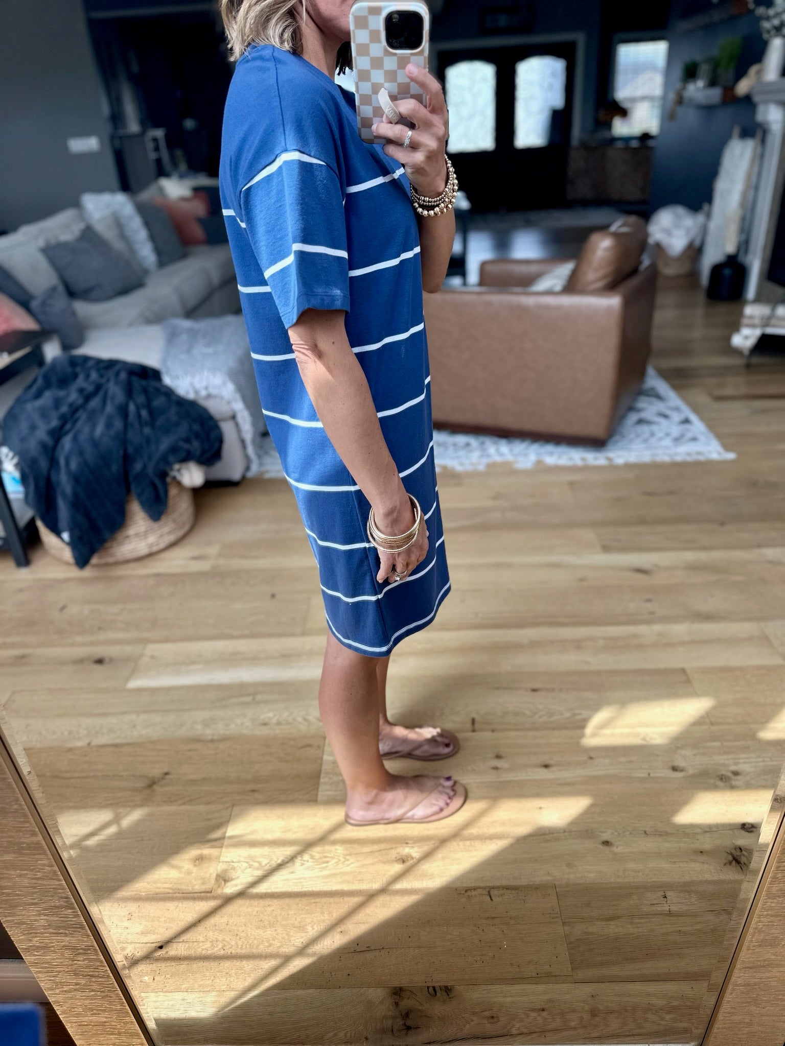 Z Supply Sway Stripe Mini Dress - Blue-Dresses-Anna Kaytes Boutique-Anna Kaytes Boutique, Women's Fashion Boutique in Grinnell, Iowa