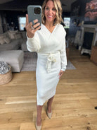 All I Want Knit Tie-Waist Sweater Dress-Dresses-She & Sky-Anna Kaytes Boutique, Women's Fashion Boutique in Grinnell, Iowa