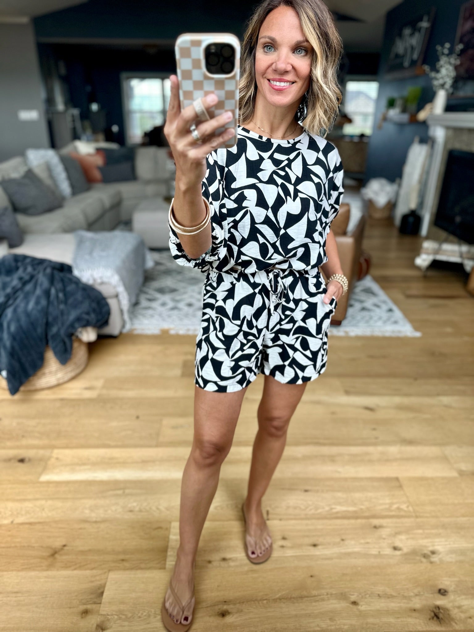 Make Your Mark Patterned 2-Piece Set-Wasabi & Mint-Anna Kaytes Boutique, Women's Fashion Boutique in Grinnell, Iowa