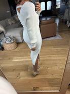 All I Want Knit Tie-Waist Sweater Dress-Dresses-She & Sky-Anna Kaytes Boutique, Women's Fashion Boutique in Grinnell, Iowa