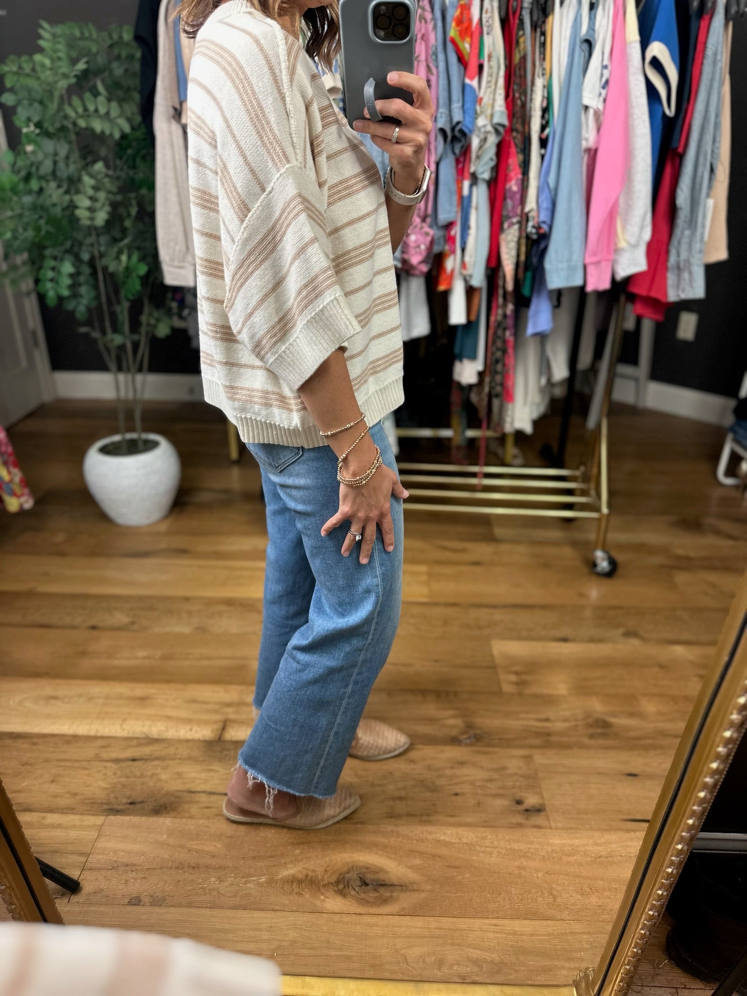 The Right Time Striped Knit-Sweaters-She & Sky-Anna Kaytes Boutique, Women's Fashion Boutique in Grinnell, Iowa