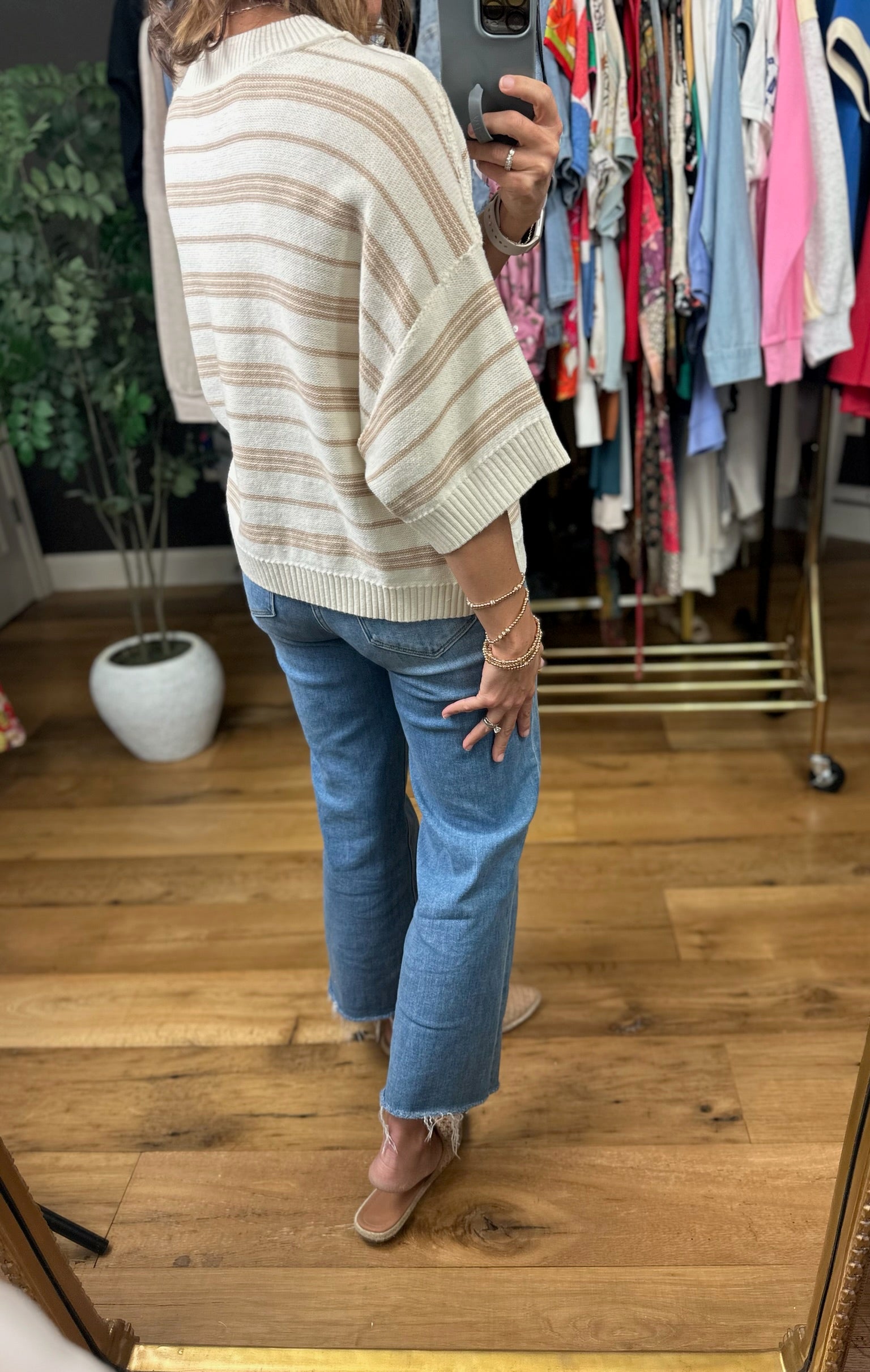 The Right Time Striped Knit-Sweaters-She & Sky-Anna Kaytes Boutique, Women's Fashion Boutique in Grinnell, Iowa