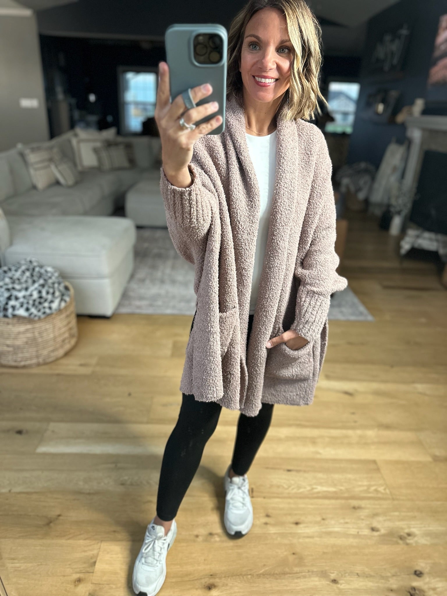 Cozy Intentions Pocket Cardigan-Sweaters-Blu Ivy-Anna Kaytes Boutique, Women's Fashion Boutique in Grinnell, Iowa