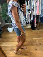 In The Right Place Flutter-Sleeve Top-Short Sleeves-THML-Anna Kaytes Boutique, Women's Fashion Boutique in Grinnell, Iowa