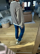 Saturday Chat Striped Pullover-Long Sleeves-Anniewear-Anna Kaytes Boutique, Women's Fashion Boutique in Grinnell, Iowa