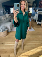 Keep You Close Pocket Shift Dress-Dresses-Entro-Anna Kaytes Boutique, Women's Fashion Boutique in Grinnell, Iowa