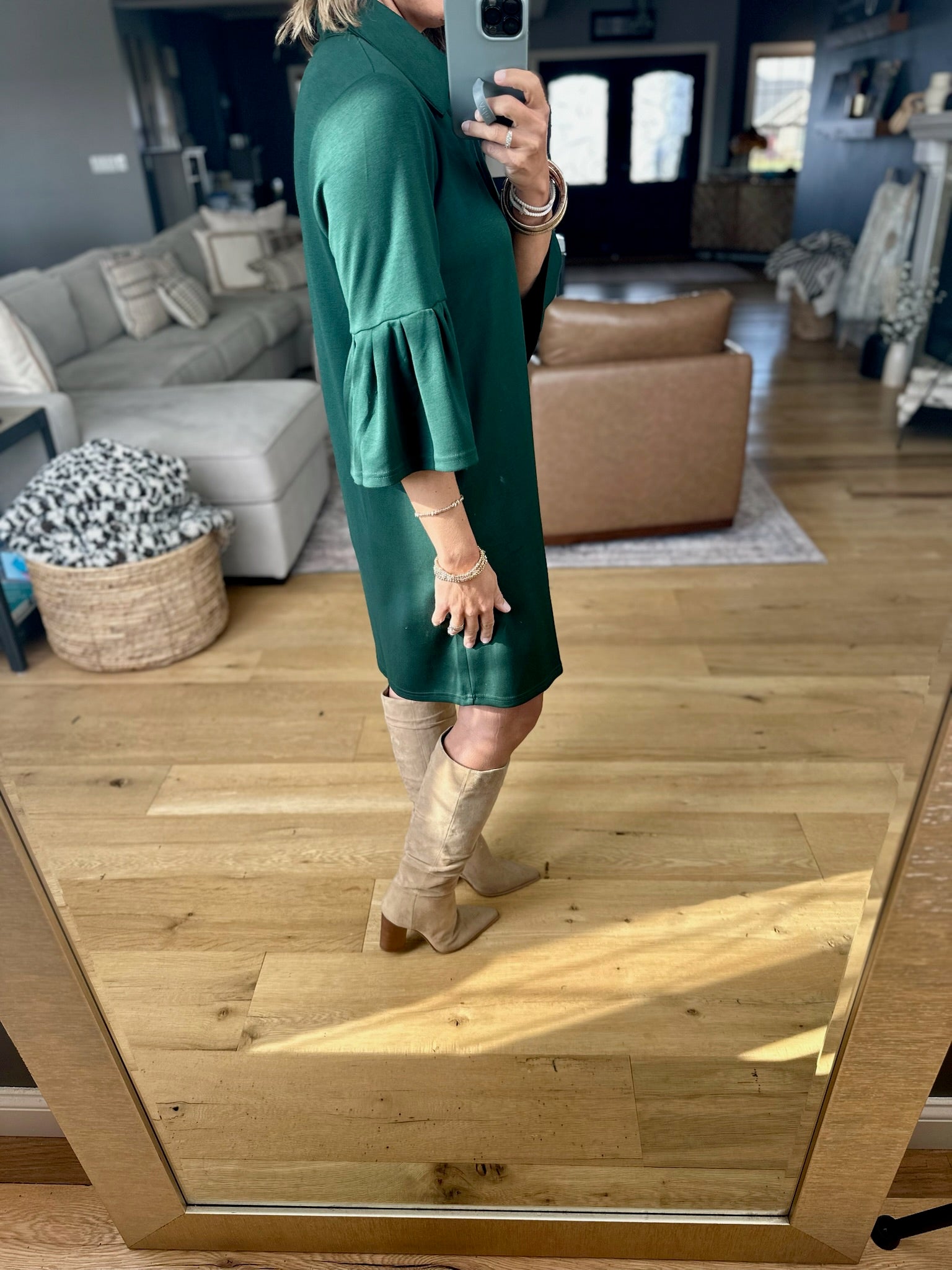 Keep You Close Pocket Shift Dress-Dresses-Entro-Anna Kaytes Boutique, Women's Fashion Boutique in Grinnell, Iowa