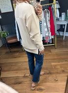 Comfort Zone 1/2 Zip Textured Sweater - Oatmeal-Staccato-Anna Kaytes Boutique, Women's Fashion Boutique in Grinnell, Iowa