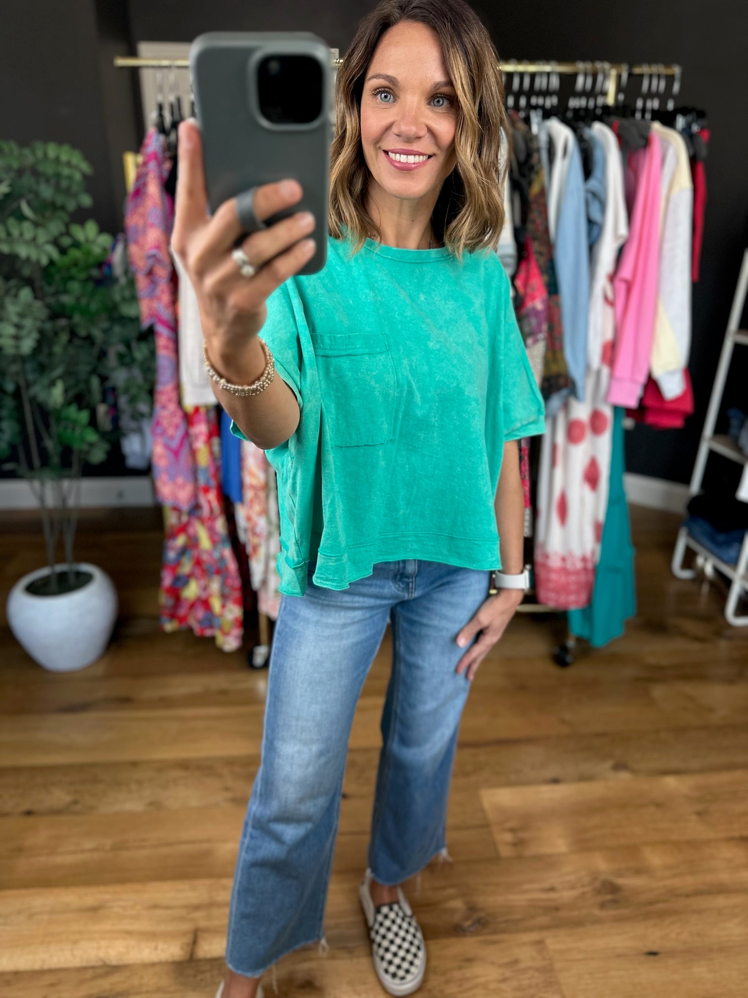 Wide Open Spaces Flowy Tee-Short Sleeves-Very J-Anna Kaytes Boutique, Women's Fashion Boutique in Grinnell, Iowa