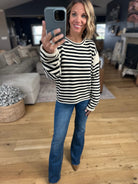Want Us To Be Striped Knit Sweater-Sweaters-Wishlist-Anna Kaytes Boutique, Women's Fashion Boutique in Grinnell, Iowa