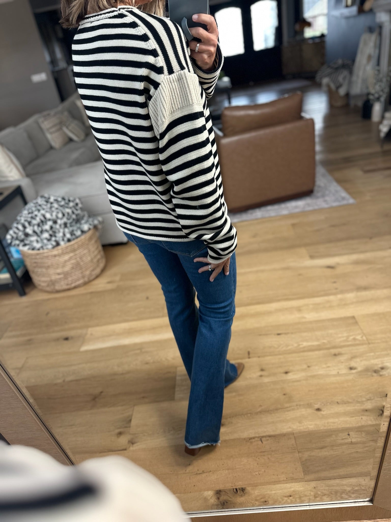 Want Us To Be Striped Knit Sweater-Sweaters-Wishlist-Anna Kaytes Boutique, Women's Fashion Boutique in Grinnell, Iowa