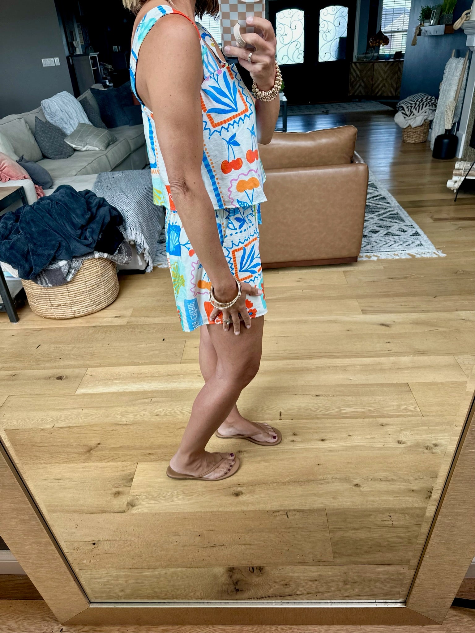 A Summer Place Two-Piece Set - Off-White/Multi-Two Piece Set-Day & Moon-Anna Kaytes Boutique, Women's Fashion Boutique in Grinnell, Iowa