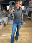 Between The Lines Mock-Neck Sweater-Sweaters-Wishlist-Anna Kaytes Boutique, Women's Fashion Boutique in Grinnell, Iowa