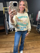 Wild & Free Graphic Crewneck Sweatshirt - Khaki-Easel-Anna Kaytes Boutique, Women's Fashion Boutique in Grinnell, Iowa