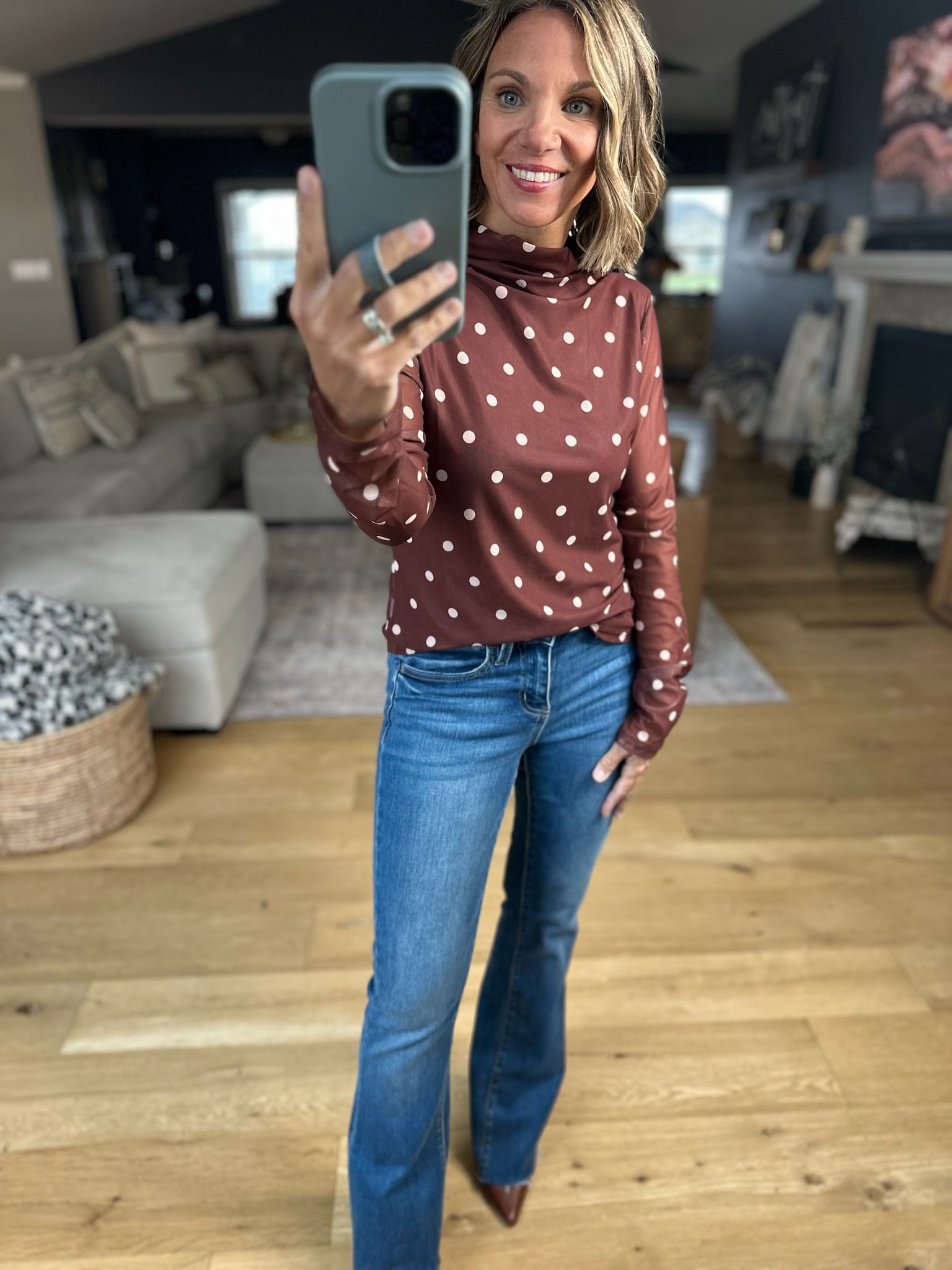 Call Me Wonderful Mock-Neck Top-Long Sleeves-Wishlist-Anna Kaytes Boutique, Women's Fashion Boutique in Grinnell, Iowa