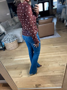 Call Me Wonderful Mock-Neck Top-Long Sleeves-Wishlist-Anna Kaytes Boutique, Women's Fashion Boutique in Grinnell, Iowa