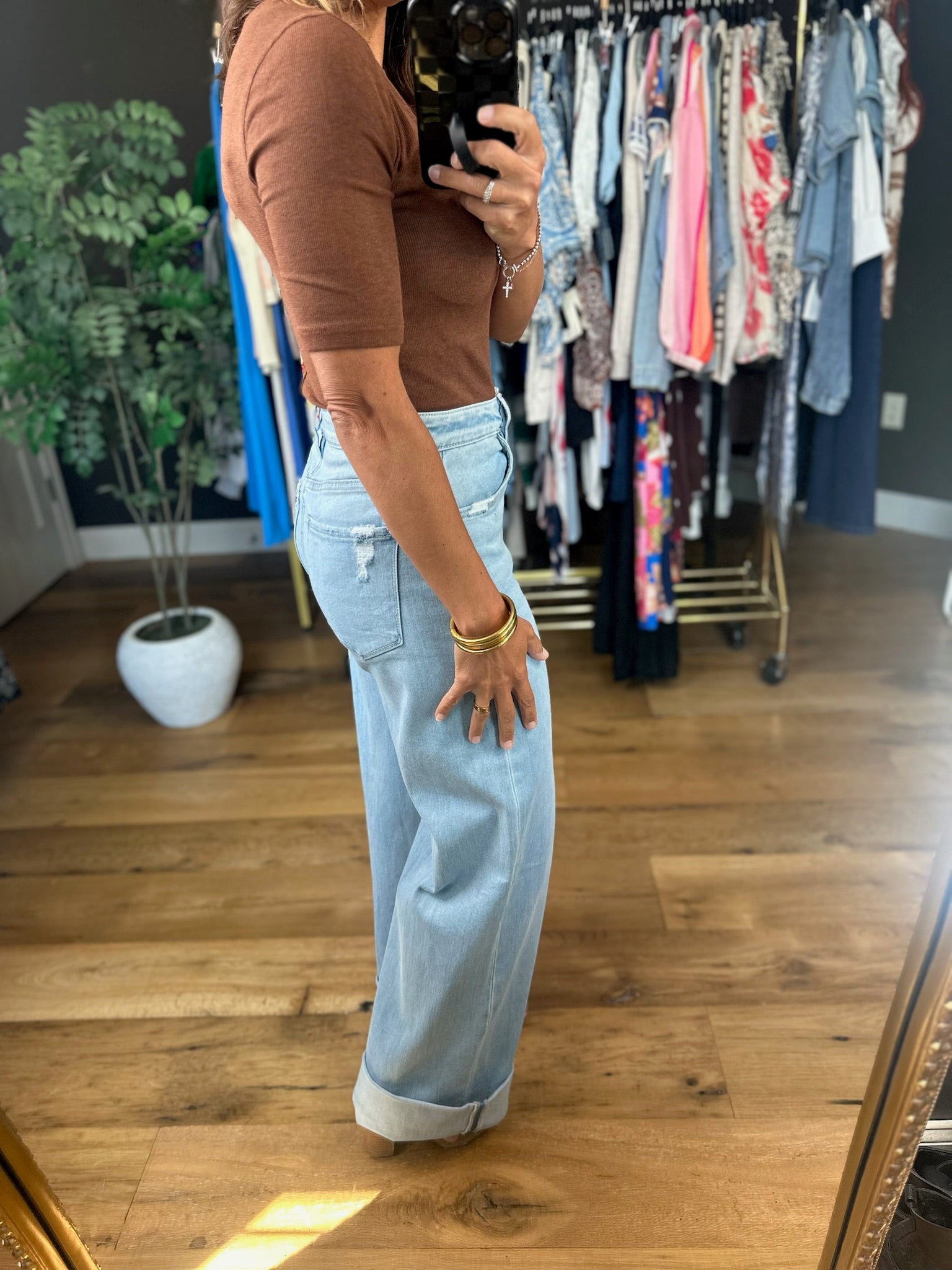 Keep Me In Mind Fitted Top-Short Sleeves-be cool-Anna Kaytes Boutique, Women's Fashion Boutique in Grinnell, Iowa