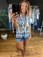 Reaching Out Paisley-Print Top-Short Sleeves-Anna Kaytes Boutique-Anna Kaytes Boutique, Women's Fashion Boutique in Grinnell, Iowa