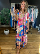 Blessed Bliss Floral Maxi Dress-Dresses-Umgee-Anna Kaytes Boutique, Women's Fashion Boutique in Grinnell, Iowa
