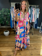 Blessed Bliss Floral Maxi Dress-Dresses-Umgee-Anna Kaytes Boutique, Women's Fashion Boutique in Grinnell, Iowa