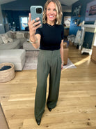 In The Loop High-Waisted Trouser Pants-Pants-Skies Are Blue-Anna Kaytes Boutique, Women's Fashion Boutique in Grinnell, Iowa