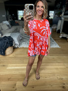 Met You In The Summer Oversized Tiered Top - Hot Coral-Easel-Anna Kaytes Boutique, Women's Fashion Boutique in Grinnell, Iowa