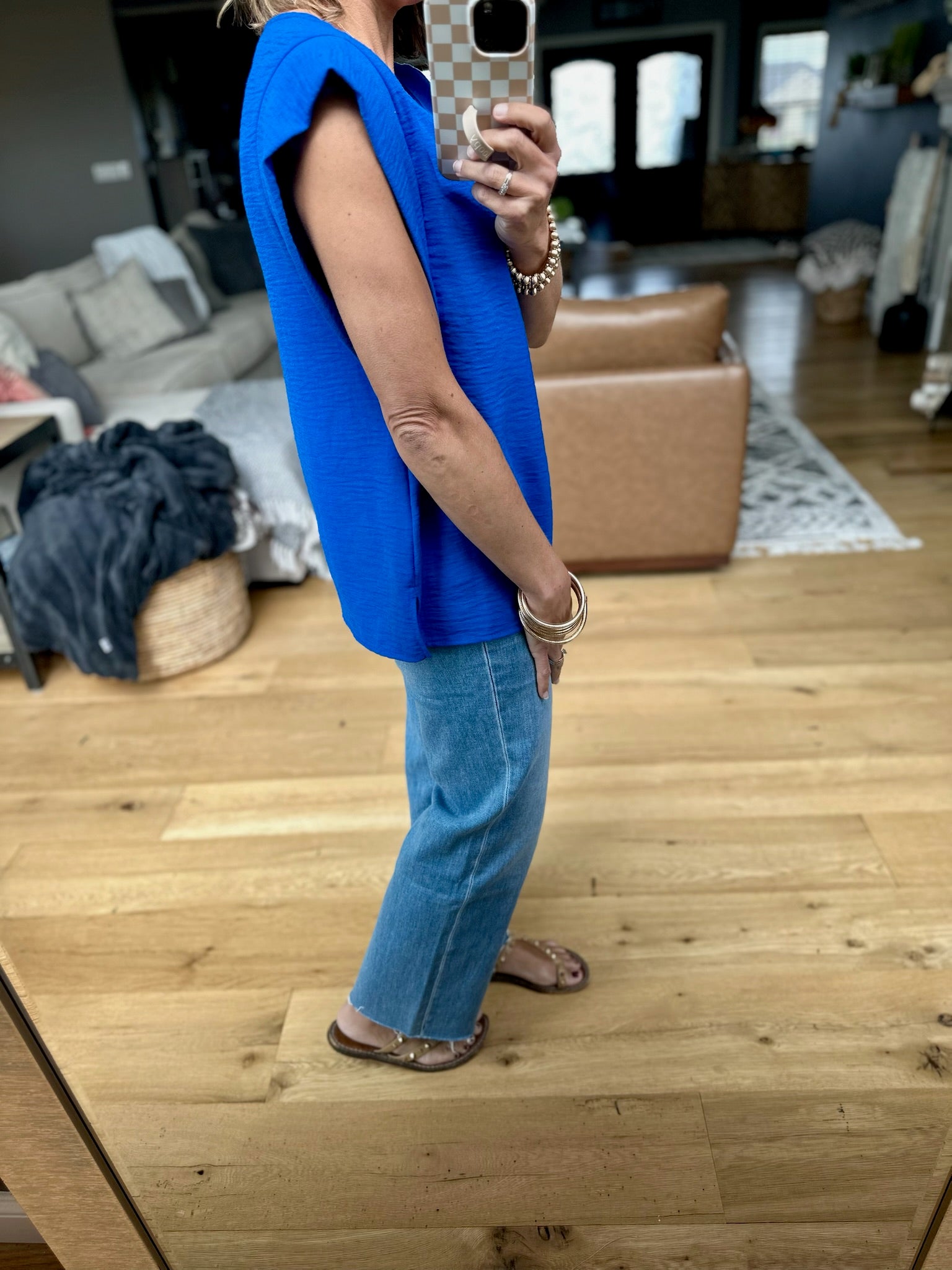 In The Right Place Drop-Shoulder Top-top-Les Amis-Anna Kaytes Boutique, Women's Fashion Boutique in Grinnell, Iowa