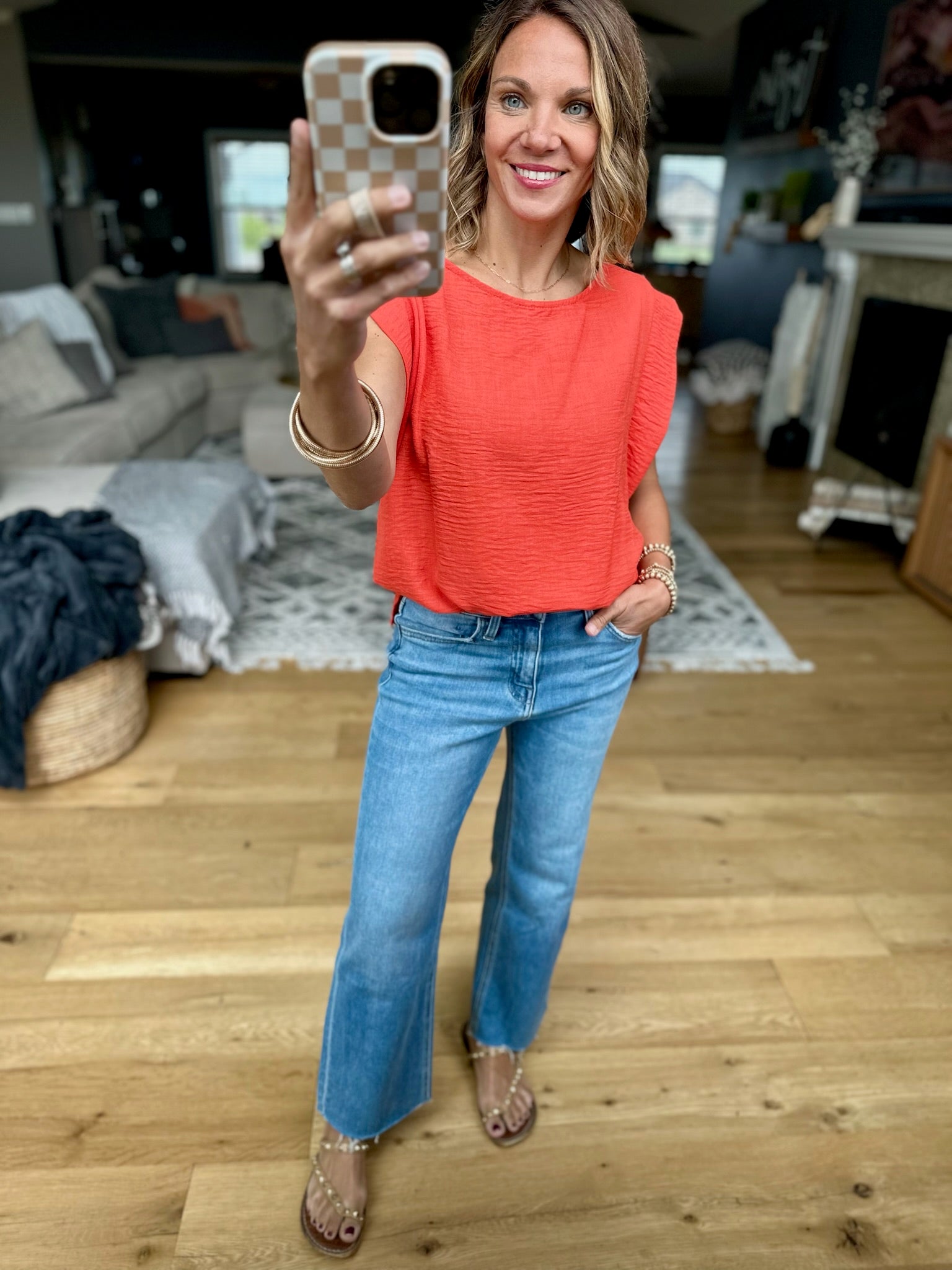 In The Right Place Drop-Shoulder Top-top-Les Amis-Anna Kaytes Boutique, Women's Fashion Boutique in Grinnell, Iowa