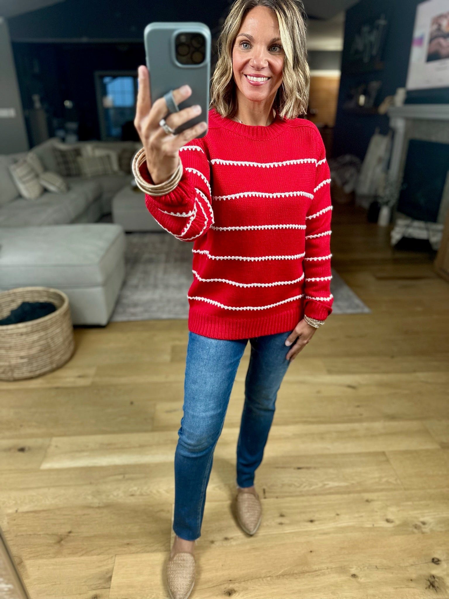 Something New Striped Knit Sweater-Staccato-Anna Kaytes Boutique, Women's Fashion Boutique in Grinnell, Iowa