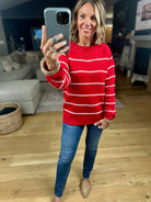 Something New Striped Knit Sweater-Staccato-Anna Kaytes Boutique, Women's Fashion Boutique in Grinnell, Iowa