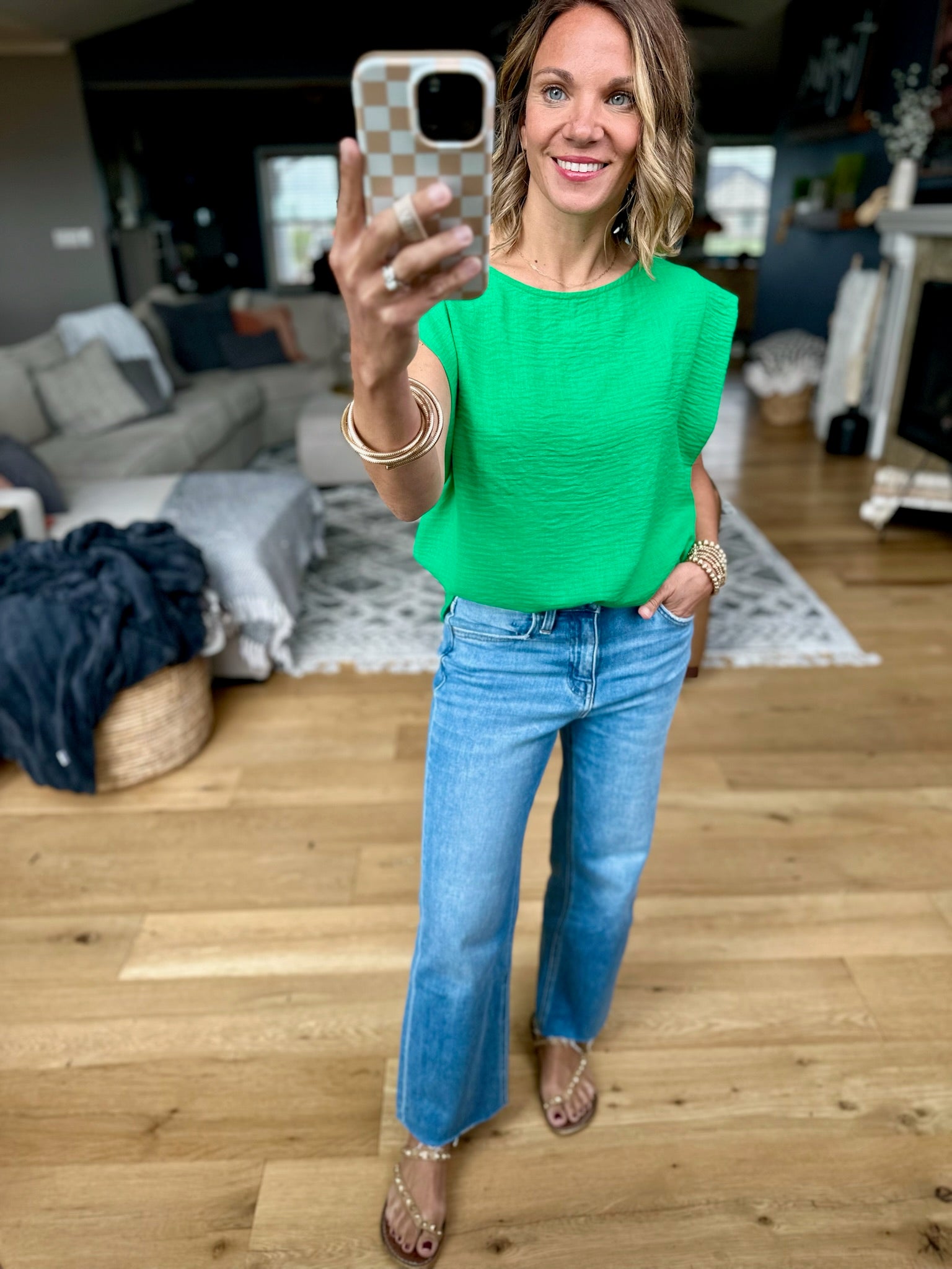 In The Right Place Drop-Shoulder Top-top-Les Amis-Anna Kaytes Boutique, Women's Fashion Boutique in Grinnell, Iowa