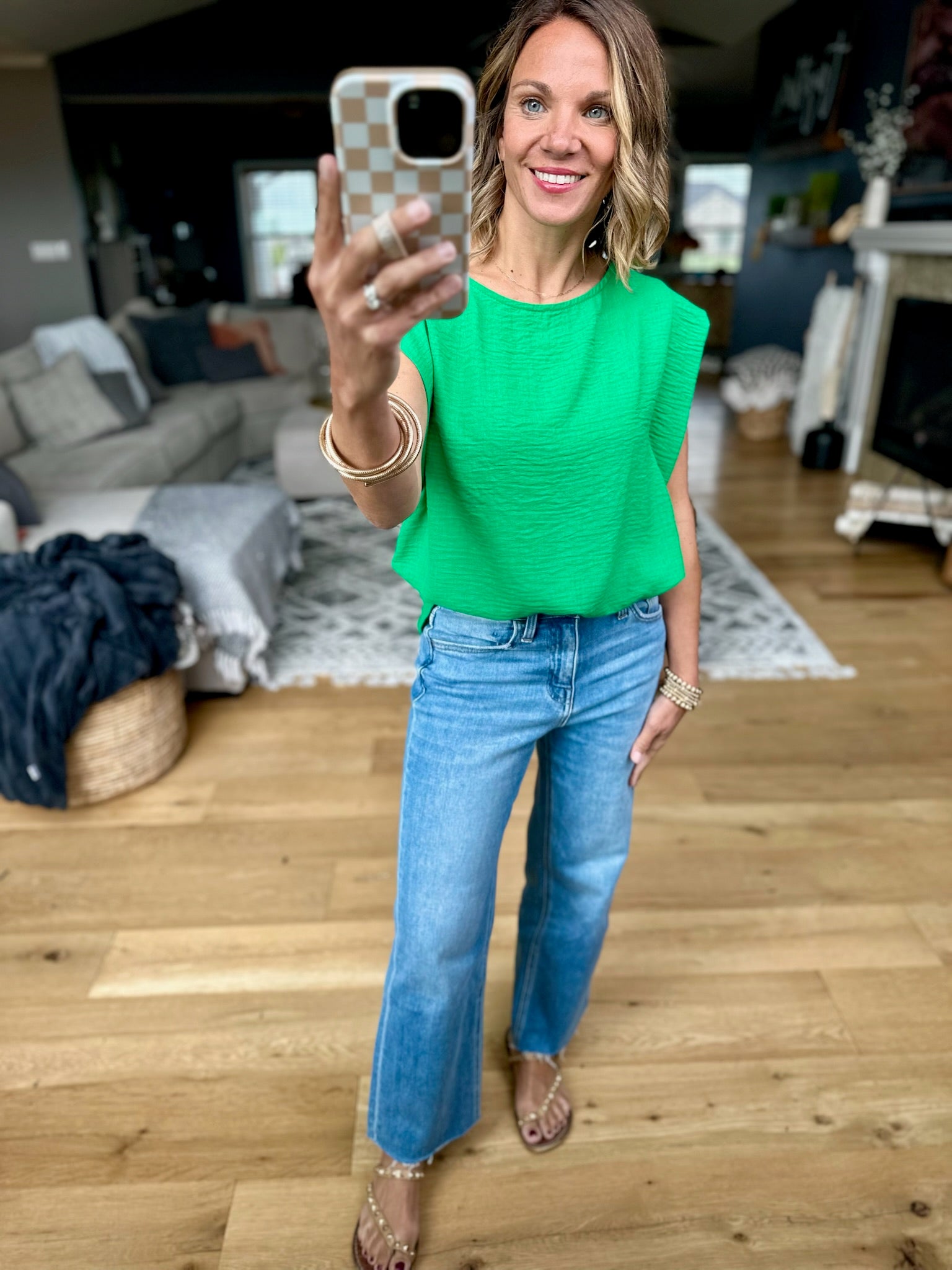 In The Right Place Drop-Shoulder Top-top-Les Amis-Anna Kaytes Boutique, Women's Fashion Boutique in Grinnell, Iowa