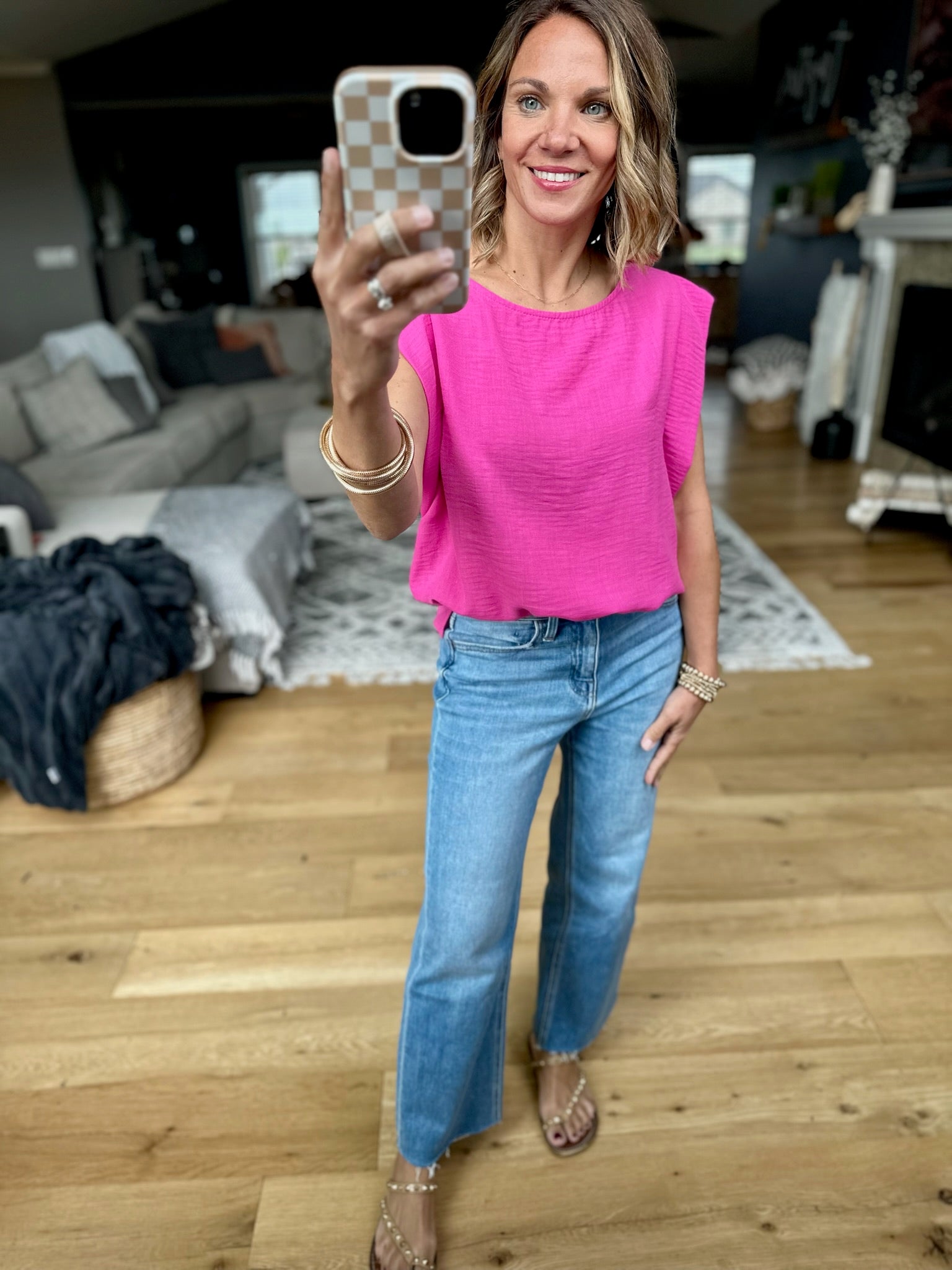 In The Right Place Drop-Shoulder Top-top-Les Amis-Anna Kaytes Boutique, Women's Fashion Boutique in Grinnell, Iowa