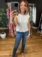 Bring Me Back Cap Sleeve Top-Short Sleeves-Skies Are Blue-Anna Kaytes Boutique, Women's Fashion Boutique in Grinnell, Iowa