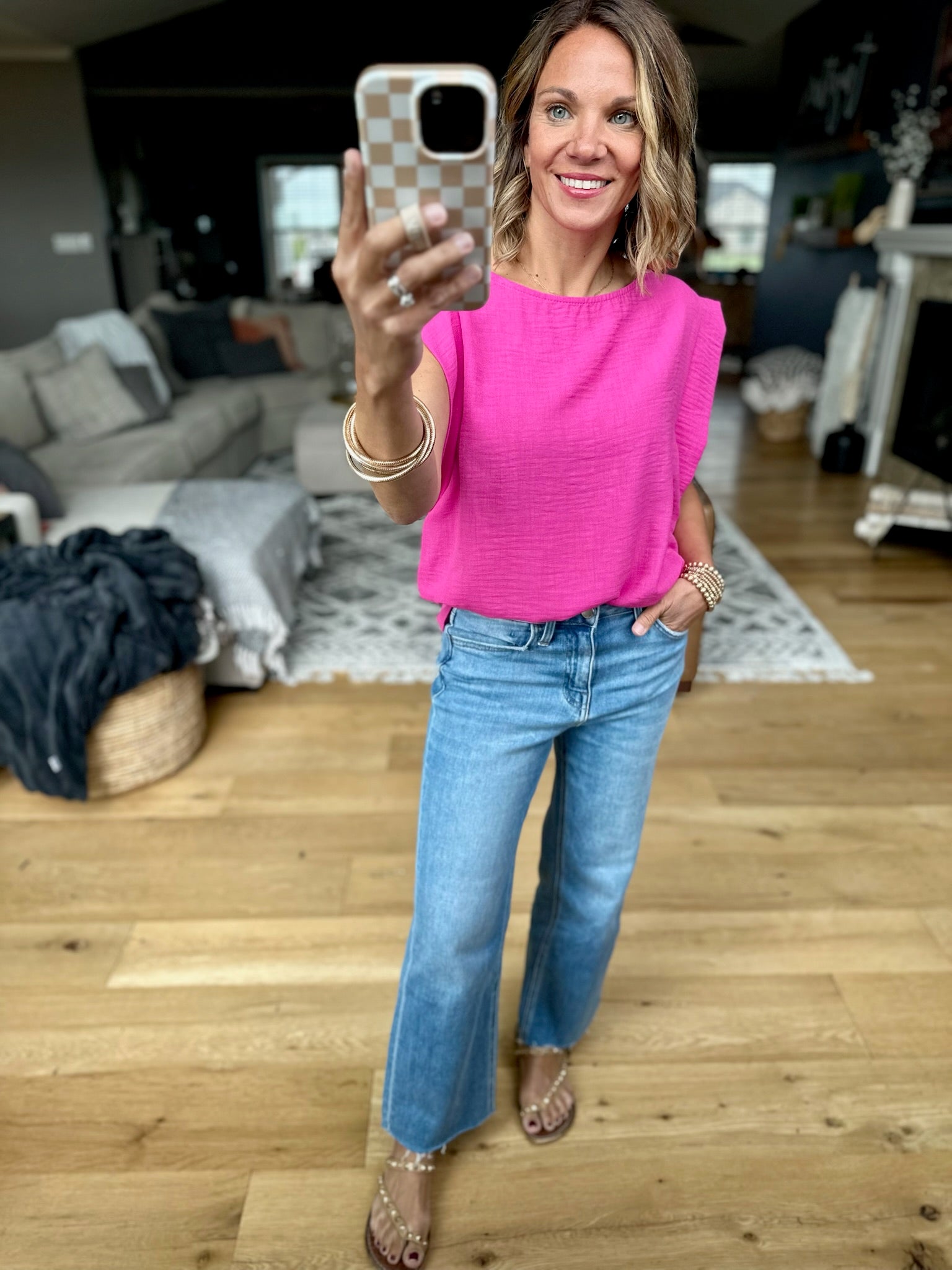 In The Right Place Drop-Shoulder Top-Les Amis-Anna Kaytes Boutique, Women's Fashion Boutique in Grinnell, Iowa