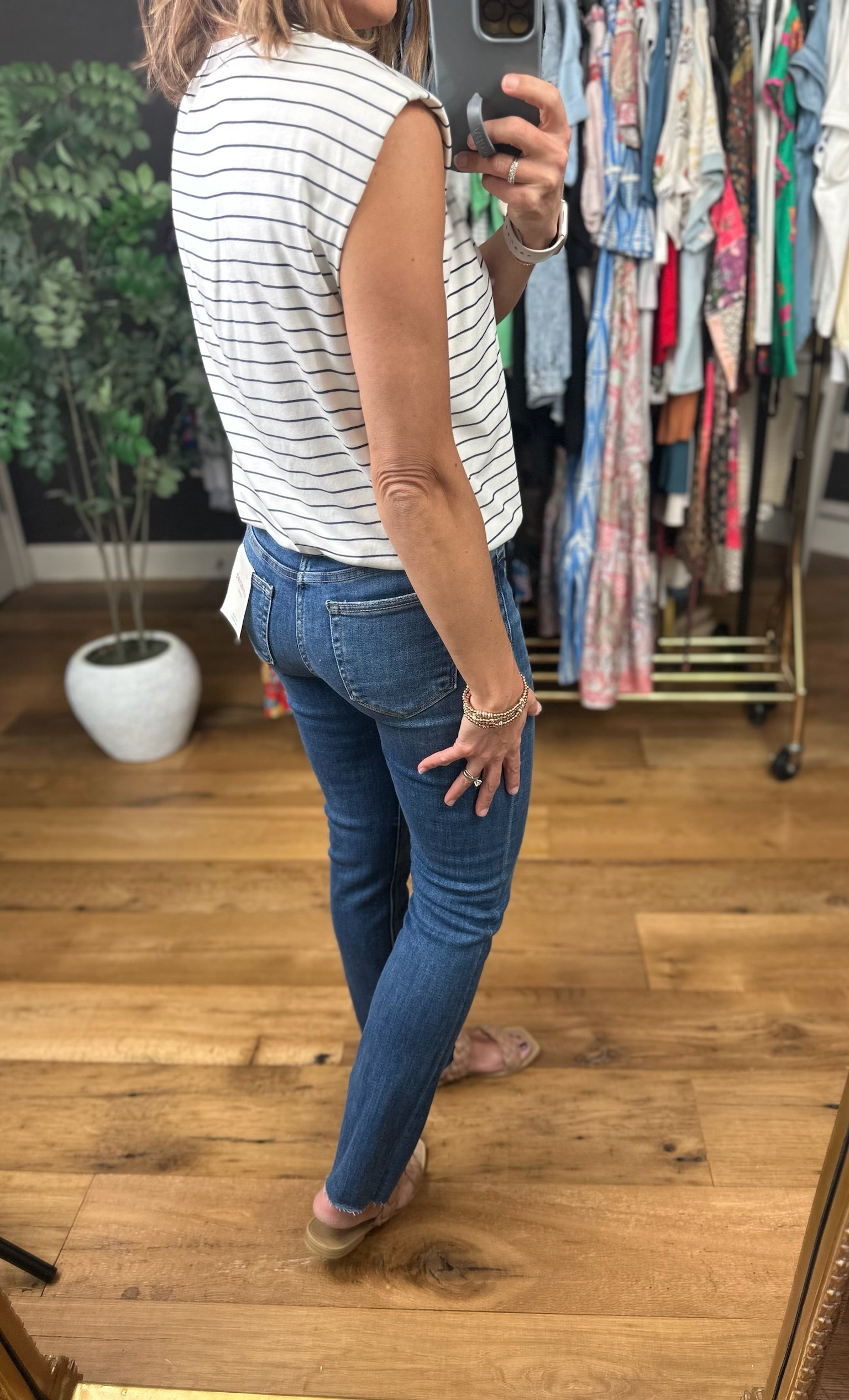 Bring Me Back Cap Sleeve Top-Short Sleeves-Skies Are Blue-Anna Kaytes Boutique, Women's Fashion Boutique in Grinnell, Iowa